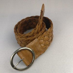 Handmade  Woven 100%Leather western Rodeo belt CAMEL TAN  41", PERFECT highwaist